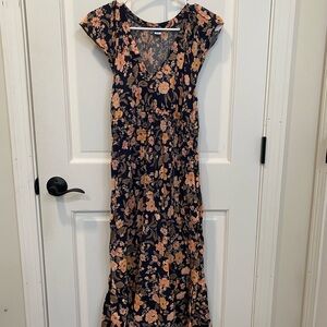 Old Navy Navy Floral Maxi Dress